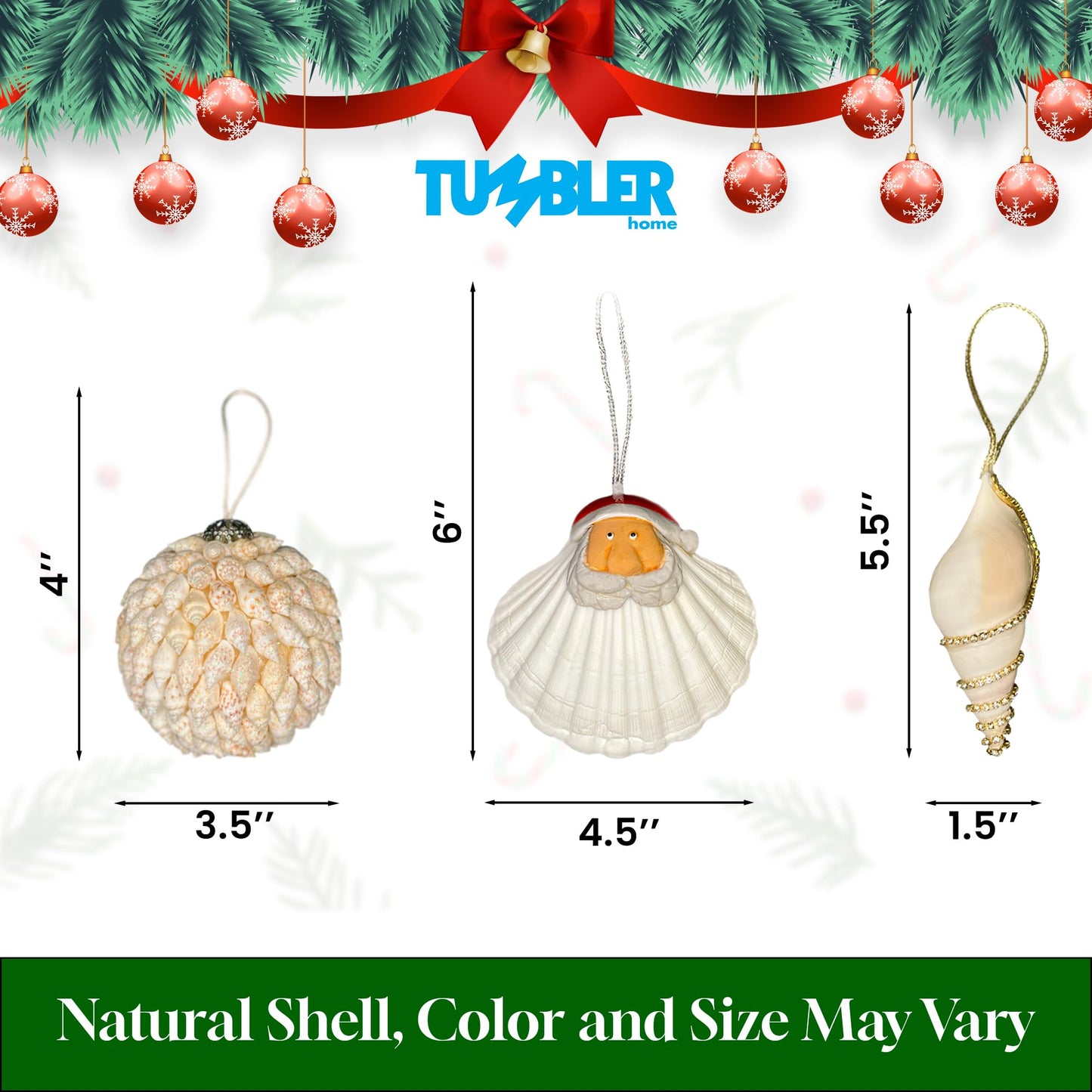 Coastal Christmas Ornaments (3 pack)
