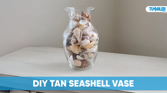 DIY Tan Seashell Mix Vase
