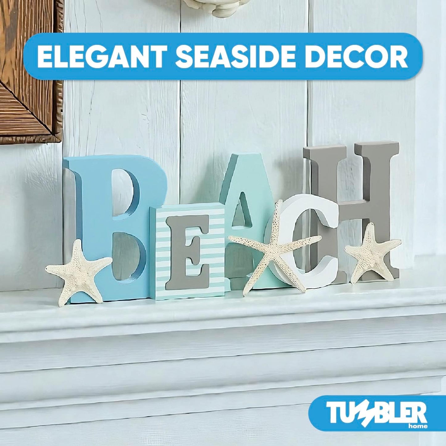 Wooden Beach Signs - Real Starfish