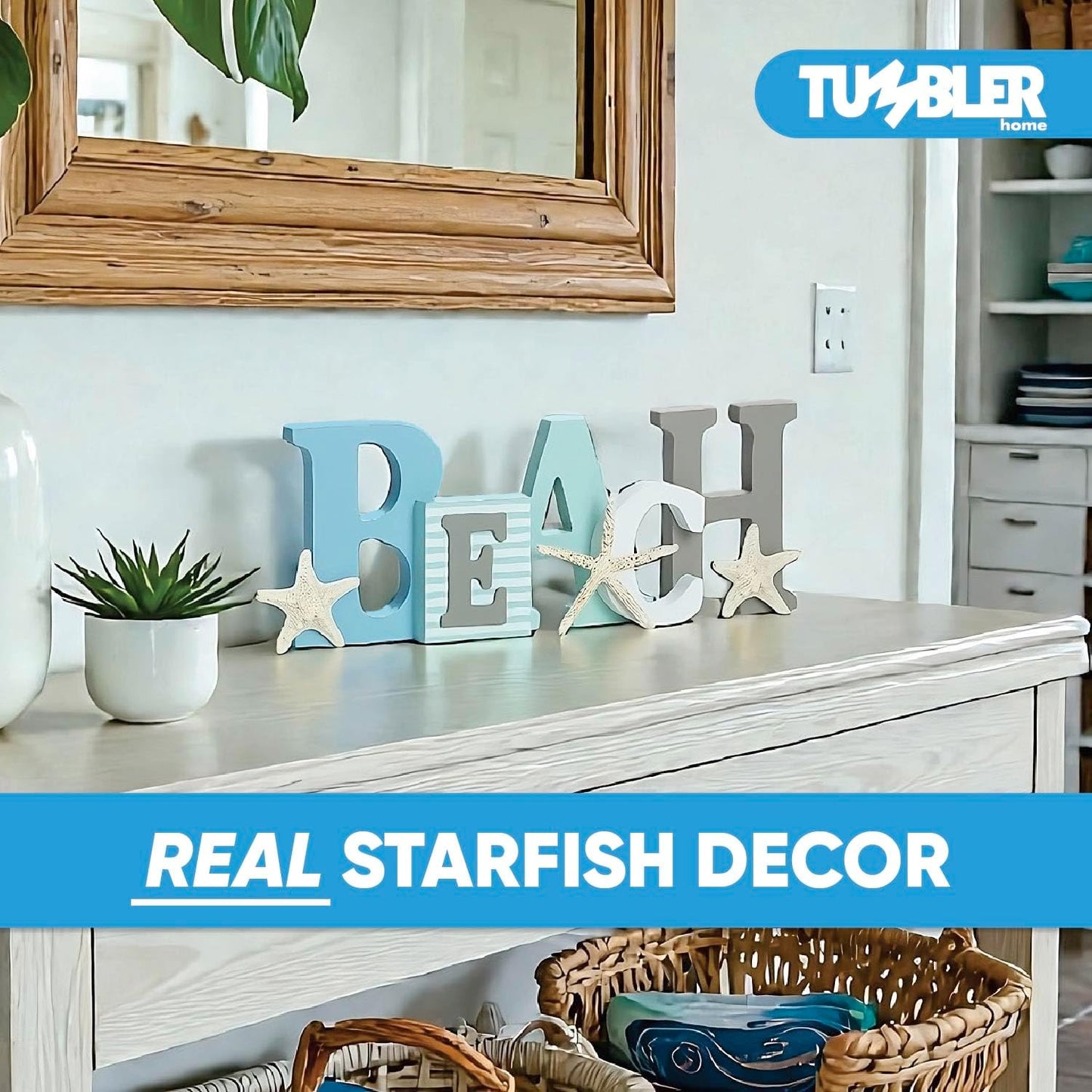 Wooden Beach Signs - Real Starfish