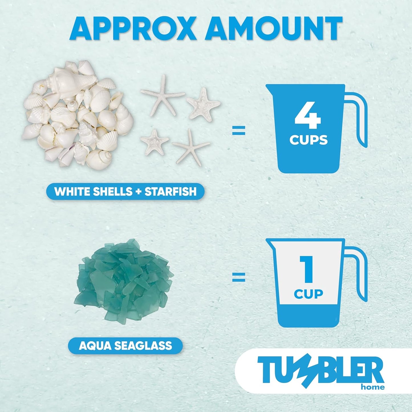 Sea Shells, Starfish & Sea Glass Mix