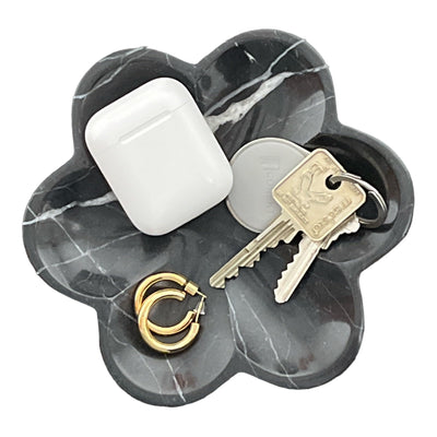Marble Trinket Dish - Black