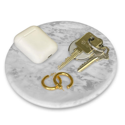 Marble Trinket Dish - White - Classic